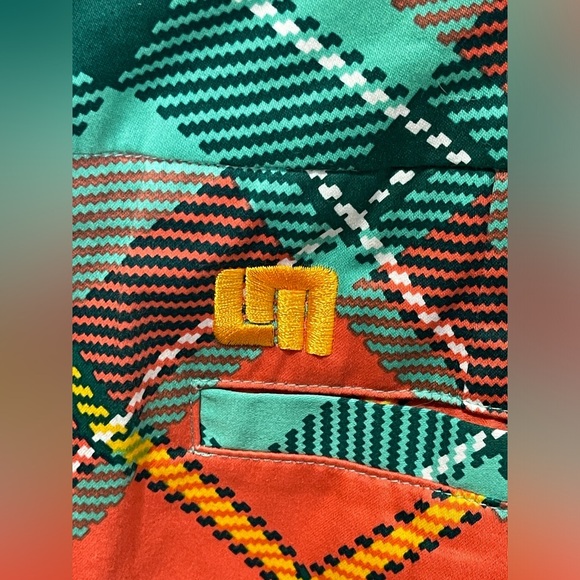 Loudmouth Golf Skort Skirt Pebble Peach Plaid Size 16 - Picture 6 of 11